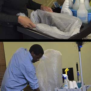 Alta calidad claro transparente HDPE LDPE tamaño personalizable bolsa de basura excelente embalaje bajo MOQ buen precio - Product Image 5