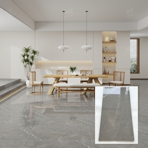 Chinese Best Indoor Luxury 24X48 1200X600 <span class=keywords><strong>Carrelage</strong></span> de <span class=keywords><strong>marbre</strong></span> en porcelaine émaillée grise de grand format pour sol 60x120 600X1200 - Product Image 1