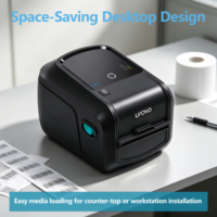Printer Tag RFID UHF UROVO D81R, Printer Transfer Termal Desktop untuk Pencetakan dan Pengkodean Label Logam, Perhiasan, dan Hang Tag RFID