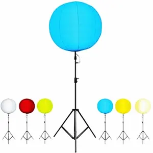 便携式充气灯塔RGB 100W 150W 240W发光二极管气球工作灯，带三脚架，用于建筑工地野营应急