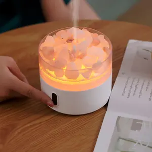 2022 new ceramic office fragrance mist Himalayan Salt Lamp Humidifier air fresh ultrasonic 2 in 1 essential oil Aroma diffuser