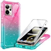 Nouvelle arrivée 3-en-1 Liquid Quicksand Luxury Antichoc Anti-chute Free Phone Case pour iPhone 17 16 15 11 Pro Max Multi-color