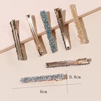 Pinces à cheveux en strass motif alligator, barrettes latérales brillantes en cristal, accessoires de mode pour femmes, vente en gros