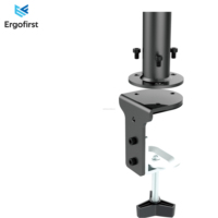 Support de moniteur LCD quadruple réglable sur rail horizontal incurvé