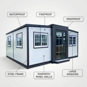 Casa Prefabbricata di Alta Qualità 20FT 40FT, Casa Pieghevole a Doppia Ala Certificata CE, Casa Modulare Compatta per Hotel - Product Image 3