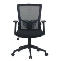 Chaise de bureau à domicile Chaise de bureau ergonomique en maille pour ordinateur Chaise de travail à dossier moyen avec accoudoir de soutien lombaire