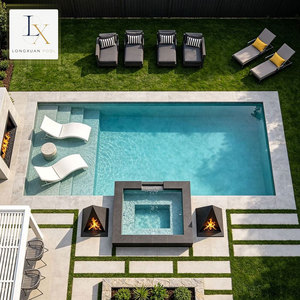<span class=keywords><strong>Piscine</strong></span> en fibre de verre (FRP) Longxuan Pool Factory, aspect esthétique, surface lisse avec gelcoat, forme incurvée personnalisée - Product Image 3