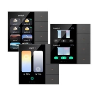 Interrupteur intelligent Zigbee UEMON 3,5 pouces, écran tactile 4 gang, 8 voies, capteur radar de scène, variateur d'intensité, interrupteurs de rideaux pour la maison et le garage