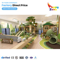 Aire de jeux intérieure sur le thème de la forêt, design personnalisé, équipement de jeu pour enfants en bois écologique et sûr, pour parc d'attractions pour enfants