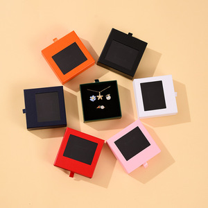Custom Logo Portable Square Drawer Jewelry Packaging Box for Ring Necklace Earrings <b>Bracelet</b> OEM ODM Wholesale - Product Image 2