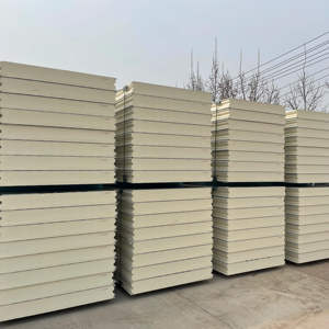 Venta al por mayor de acero inoxidable recubierto de metal corrugado aislado PIR PUR panel sándwich para <span class=keywords><strong>techo</strong></span> de pared y frío/<span class=keywords><strong>Precio</strong></span> de sala limpia - Product Image 2