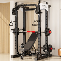 Rack de musculation multifonctionnel avec Smith Machine, Lat Pulldown et Low Row pour la musculation à domicile
