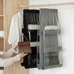 Sac de rangement suspendu en promotion, 6 ou 8 poches, organisateur pliable pour sacs à main et pochettes - Product Image 4