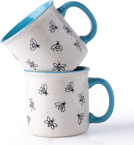 High Quality <b>Cheap</b> Big Ceramic Coffee Mug Multi-Color Bee Design Good Price Direct Factory Supply Porcelain Reusable Food Safe - Product Image 2