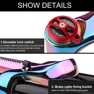 Horquilla de Bicicleta MTB Rainbow <span class=keywords><strong>27.5</strong></span>/29 Pulgadas con Suspensión de Aire, Recubrimiento al Vacío, Aleación de Aluminio, 120 mm, para Accesorios de Bicicleta - Product Image 4