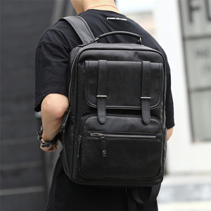 Vente en gros de sacs à dos en <span class=keywords><strong>cuir</strong></span> artificiel pour collégiens et collégiens cartables simples décontractés de marque personnalisée pour jeunes sacs à dos pour ordinateur portable de 14 pouces - Product Image 4