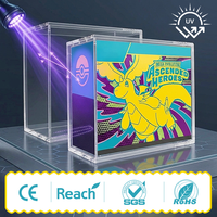 Kotak Pelindung Akrilik Magnetik Kuat untuk Elite Trainer Box, Kotak Booster Koleksi Pokemon, Kotak Akrilik ETB untuk Pajangan dan Perlindungan