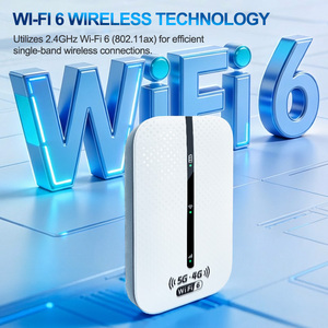 Портативный Wi-Fi роутер Pocket WiFi6 4G с поддержкой SIM-карты, мобильная точка доступа, беспроводной роутер 4G, модем-роутер 150 Мбит/с с слотом для SIM-карты - Product Image 2