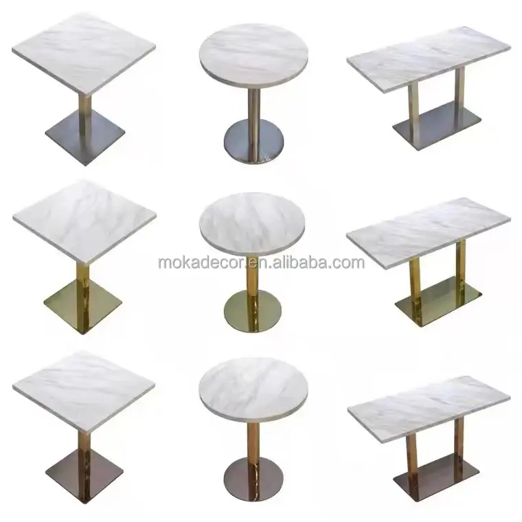 Wholesale Modern Luxury Coffee Shop Furniture With Price List table metal Restaurant Furniture Supplier Restaurant Furniture