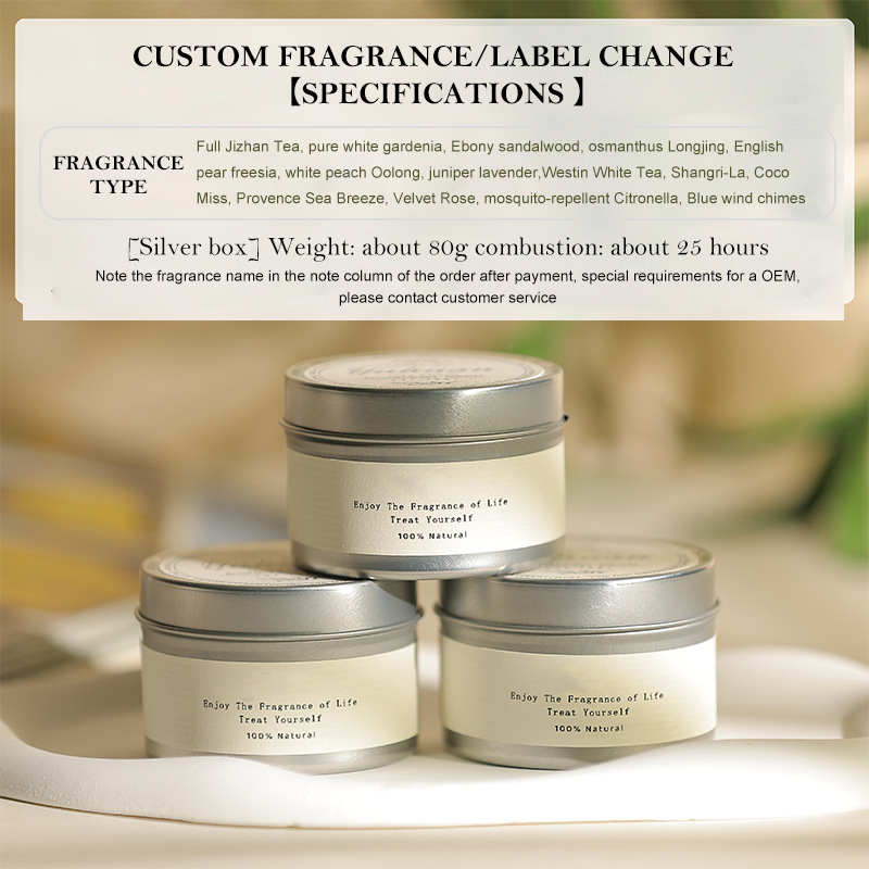 Silver Iron Box/Wax 80g [Label for Labeling]