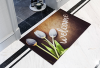 Tapis de porte à poils découpés à la main avec support en PVC, plusieurs types de belle et douce, poils imprimés, nouveauté