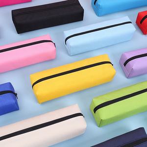 HUA özel Logo düz renk kalem kutusu çanta büyük kapasiteli okul kızlar için sevimli plastik kalem torbalar - Product Image 1