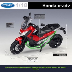 Welly 1:18 2018 CB1000R Modellino Moto in Metallo Pressofuso con Sterzo Mobile Senza Batteria per Collezionisti Regalo Vendita all'Ingrosso - Product Image 4