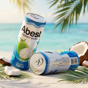 Concentrado de Agua de Coco de Vietnam con Pulpa, 330 ml, Enlatado, Bajo en Carbohidratos, OEM, ODM, Marca Privada, Fabricante ABEST - Product Image 1