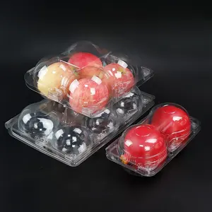 clear pet plastic packaging clamshell for apple plastic blister clear clamshell box packaging