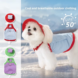 Rompi anjing Ice Silk, pakaian anjing musim panas, rompi pelindung matahari, pakaian hewan peliharaan bersirkulasi grosir, pakaian kucing pendingin untuk cuaca panas - Product Image 4