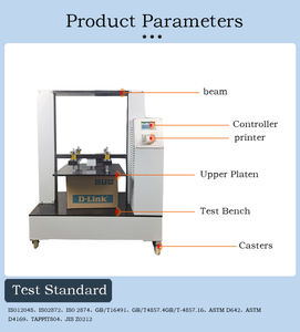 Verpackungsprüfgeräte Karton-Druckprüfmaschine Box-Druckfestigkeits- und Aufprallfestigkeits- und Ermüdungsprüfgerät - Product Image 4