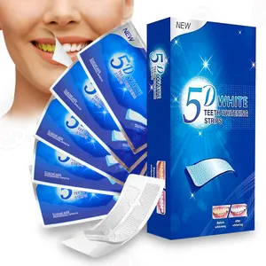 5d شرائط أسنان جوز الهند لتبييض الأسنان علامة بيضاء شرائط تبييض الأسنان مع شعارك