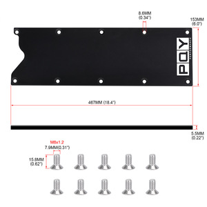 Cubierta del Colector de Admisión Poyracing Negra Plateada para Motores Lsx Ls1 Gen 3 con Pernos - Product Image 3