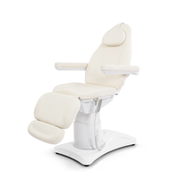 Mobilier de salon de beauté haut de gamme, table de massage entièrement blanche, lit de spa moderne, 3 moteurs électriques, lit de soin du visage et des cils
