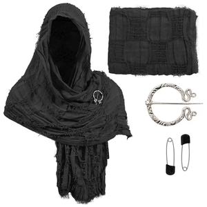 Halloween adulto Medieval <span class=keywords><strong>con</strong></span> <span class=keywords><strong>capucha</strong></span> capa vikingo renacimiento traje Punk estilo diseñador <span class=keywords><strong>bufanda</strong></span> para habitual - Product Image 3