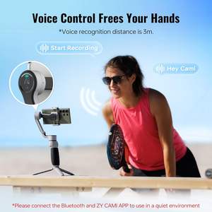 <span class=keywords><strong>ZHIYUN</strong></span> CINEPEER CQ5 Combo Stabilisateur de cardan à 3 axes avec lumière de remplissage magnétique AI Tracker, tige d'extension, commande vocale - Product Image 2