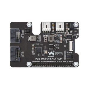 Raspberry Pi 5用PCIe to <span class=keywords><strong>2</strong></span>-Ch SATAアダプターデュアルLEDインジケーターとEEPROM HAT搭載SATAハードドライブプロトコルをサポート - Product Image 2