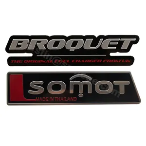 Étiquettes de marque personnalisées avec logo en aluminium gaufré, étiquette d'autocollants fort adhésifs gravés, plaques de logo en métal pour vin, 12 pièces