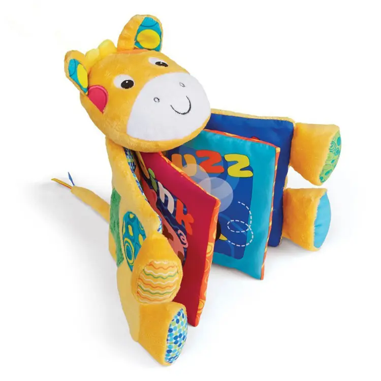 Personalizzato CPC EN71 Standard 3-9 mesi giocattolo animale educativo morbido libro di stoffa per bambini