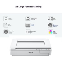 Scanner A3 haute vitesse DS-50000 avec chargeur automatique de documents (ADF) 80 pages, 45 ppm/600 dpi, en stock, garantie 1 an, pour documents de bureau vers PDF, USB 3.0