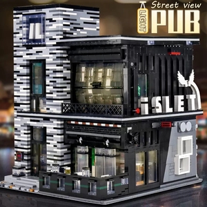 Mould King 16042 Streetview Building <strong>Blocks</strong> MOC <strong>Bricks</strong> Creative Toys Street View Restaurant Building Model Set <strong>Block</strong> - Product Image 2