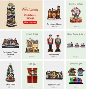 Pueblo Navideño de Resina con Pista de Hielo y Carros Chocones en Movimiento - Product Image 6