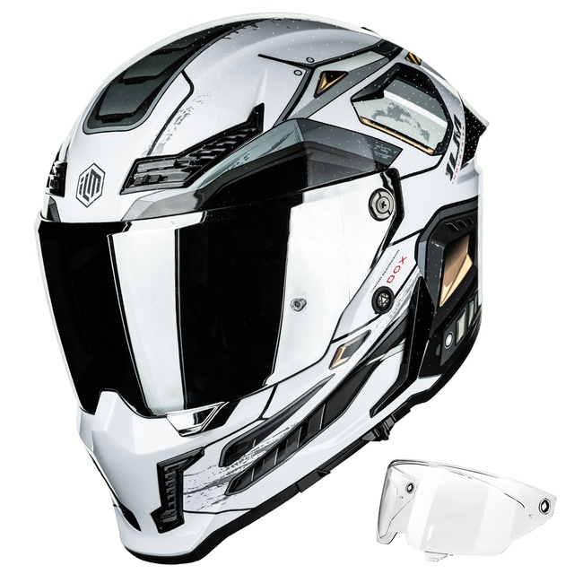 Hot Selling DOT ECE ILM Full Face ABS Motorcycle Helmets MYTHOLOGY-GOLD Quick Release All Seasons New Condition Model MF509
