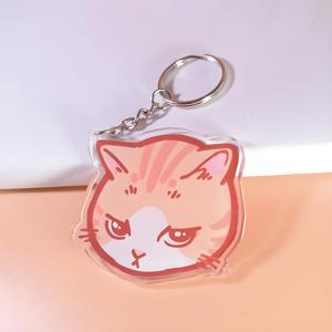 HanXin porte-clés anime holographique imprimé personnalisé breloques en acrylique avec effet pailleté porte-clés holographique dessin animé en plastique sur mesure
