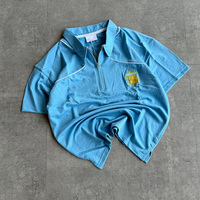 Fabricant OEM, t-shirt de sport pour homme à demi-zip de haute qualité, polo de golf, t-shirt de rugby pour homme, polo brodé personnalisé