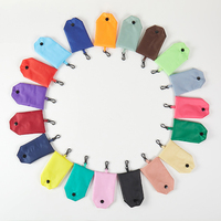 Sacs de courses pliables personnalisés avec logo couleur unie, sacs de supermarché réutilisables, sacs fourre-tout pliables en polyester