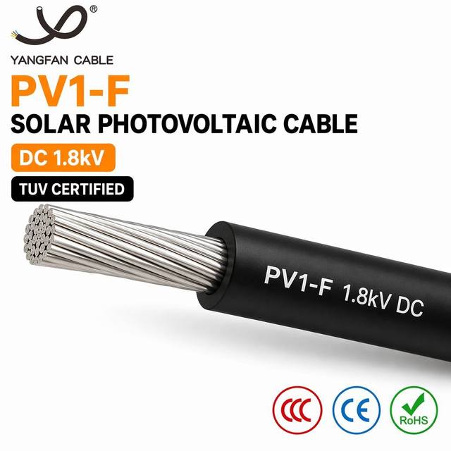 PV1-F 1.5kV DC Industrial Low Voltage Solar Photovoltaic Cable Tinned Copper XLPO EN 50618 IEC 62930 UV Resistant PV Panel