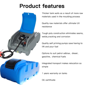 Réservoir de carburant pour moteur diesel/essence en HDPE de 200 L avec pompe incluse, jerrycan portable haute sécurité - Product Image 4