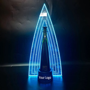 Logotipo personalizado <span class=keywords><strong>1942</strong></span> Vino Tequilar Champagne VIP Cumpleaños Acrílico Soporte LED Botella Servicio Presentador Signo - Product Image 1