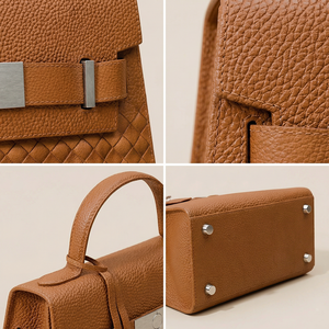 Bespoke Woven Genuine Leather Handbag From Photo Women Satchel <strong>Sumka</strong> Zhenskaya Fast Sampling 7 Days Manufacturer OEM Custom - Product Image 3